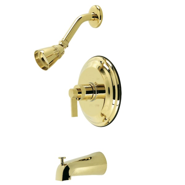 Kingston Brass KB3632NDL Tub and Shower Faucet, Polished Brass KB3632NDL - main